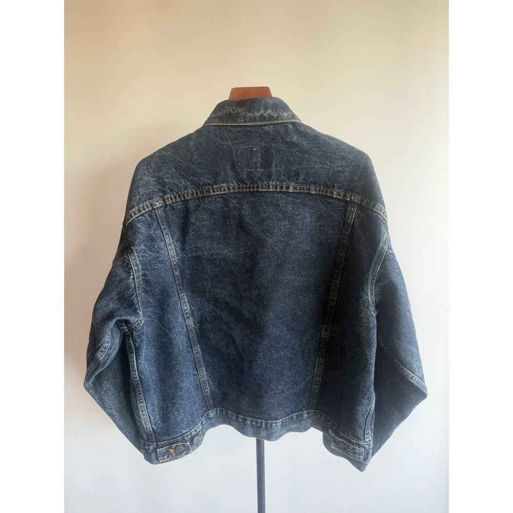 Vintage Levis Type 3 Denim Trucker Jacket Mens USA 80s 70507 Fuzzy Blue Denim Xl